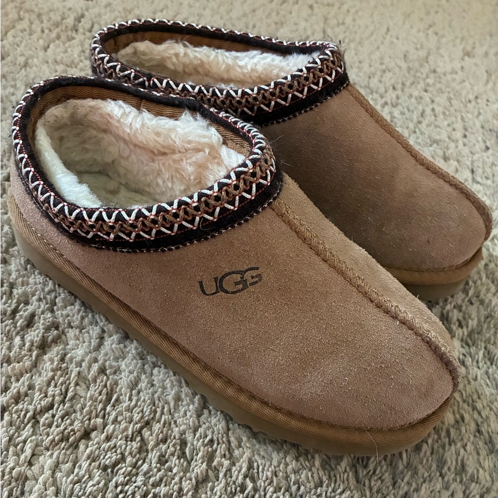 UGG Chestnut Suede Slip-Ons